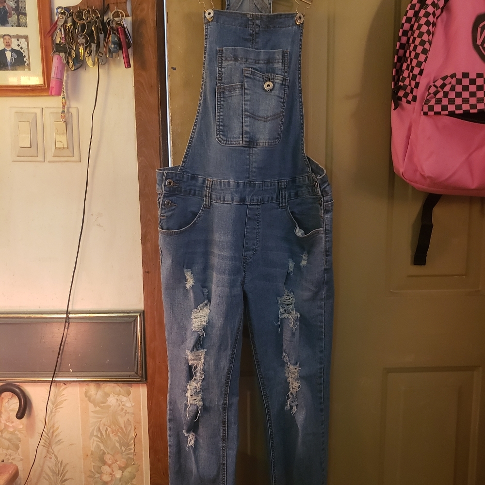 Womens denim overalls